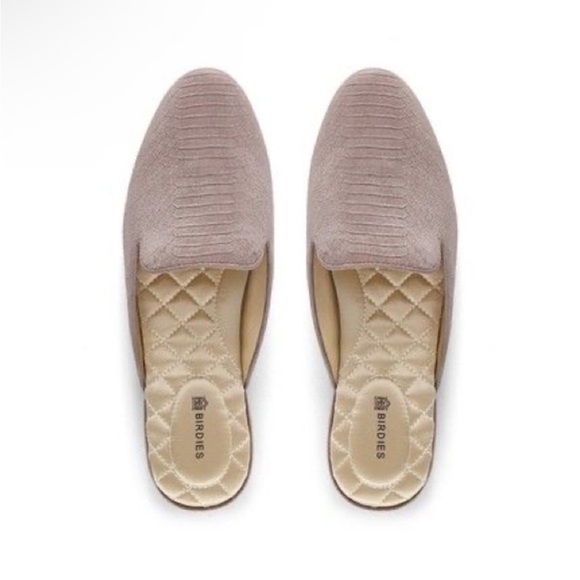 Birdies Shoes - Birdies The Phoebe Python Embossed Velvet Mules Size 8.5